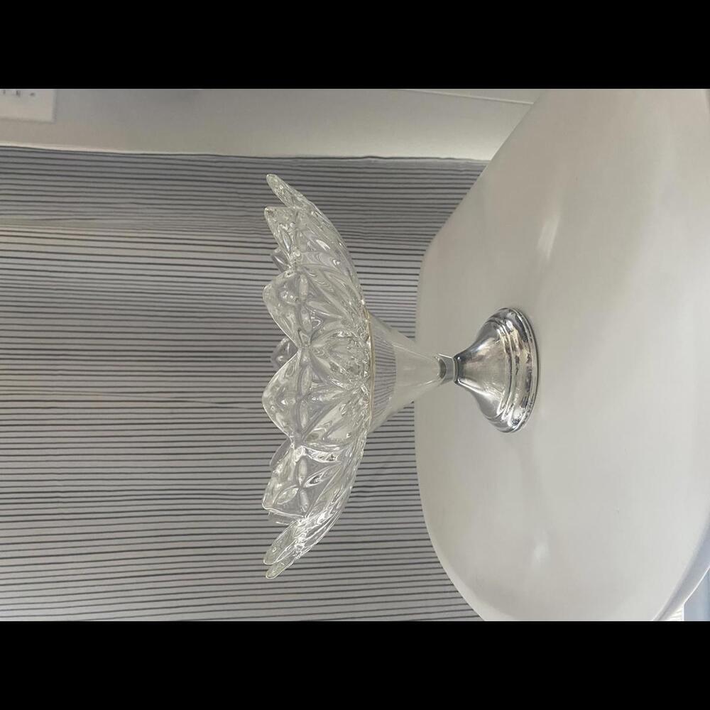 Sterling Footed Glass Compote. Stunning. Practical. Beautiful.